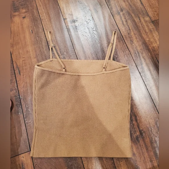 Babaton Brown Ribbed Camisole Medium - Picture 3 of 5